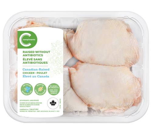 Compliments Raised Without Antibiotics Chicken Thighs Bone-In (575 g)