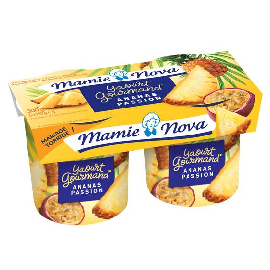 Mamie Nova - Yaourts gourmand ananas passion (2 unités)