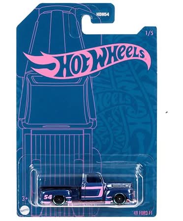 Hot Wheels 49 Ford F1 Diecast Car For Ages 3+, Blue & Pink