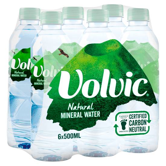 Volvic Natural Mineral Water (6 ct, 500 ml)