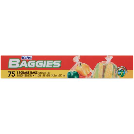 Hefty Baggies Gallon Size Storage Bags (75 ct)