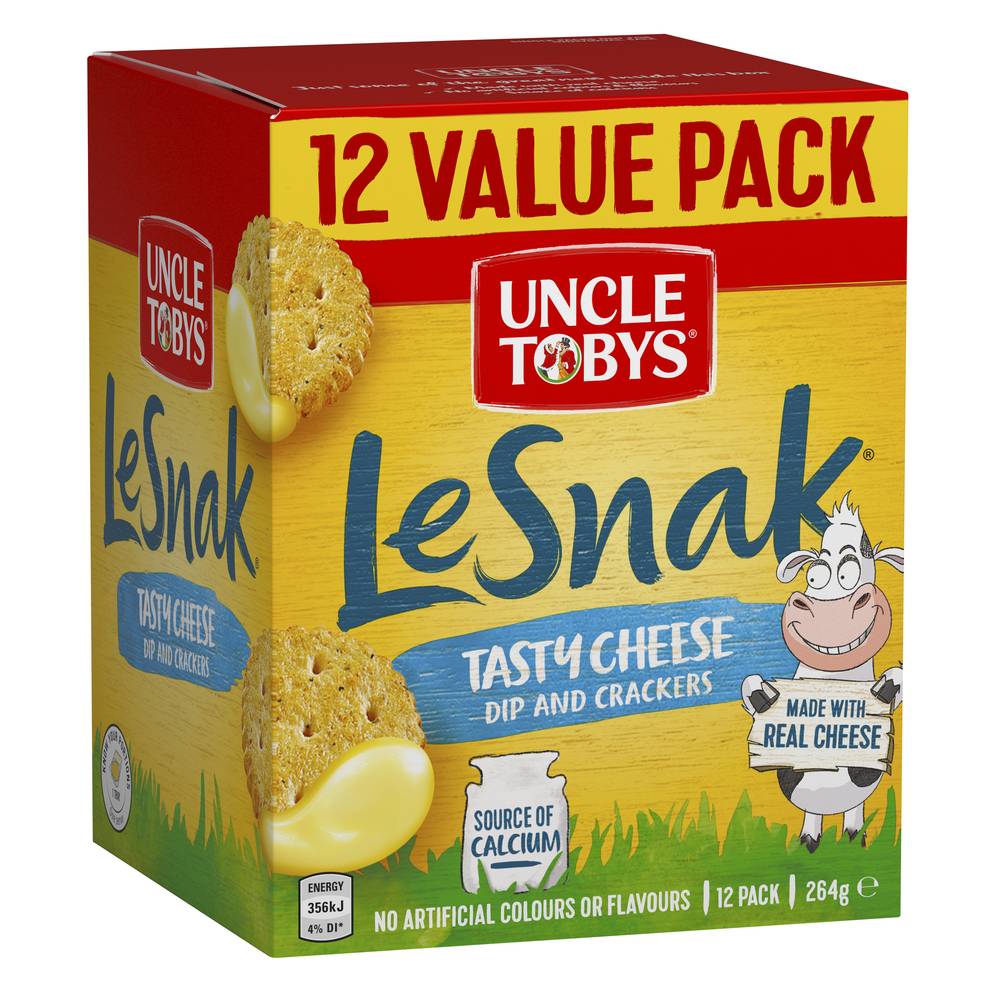 Uncle Tobys Le Snak Tasty Cheese Dip & Crackers Delivery Near Me