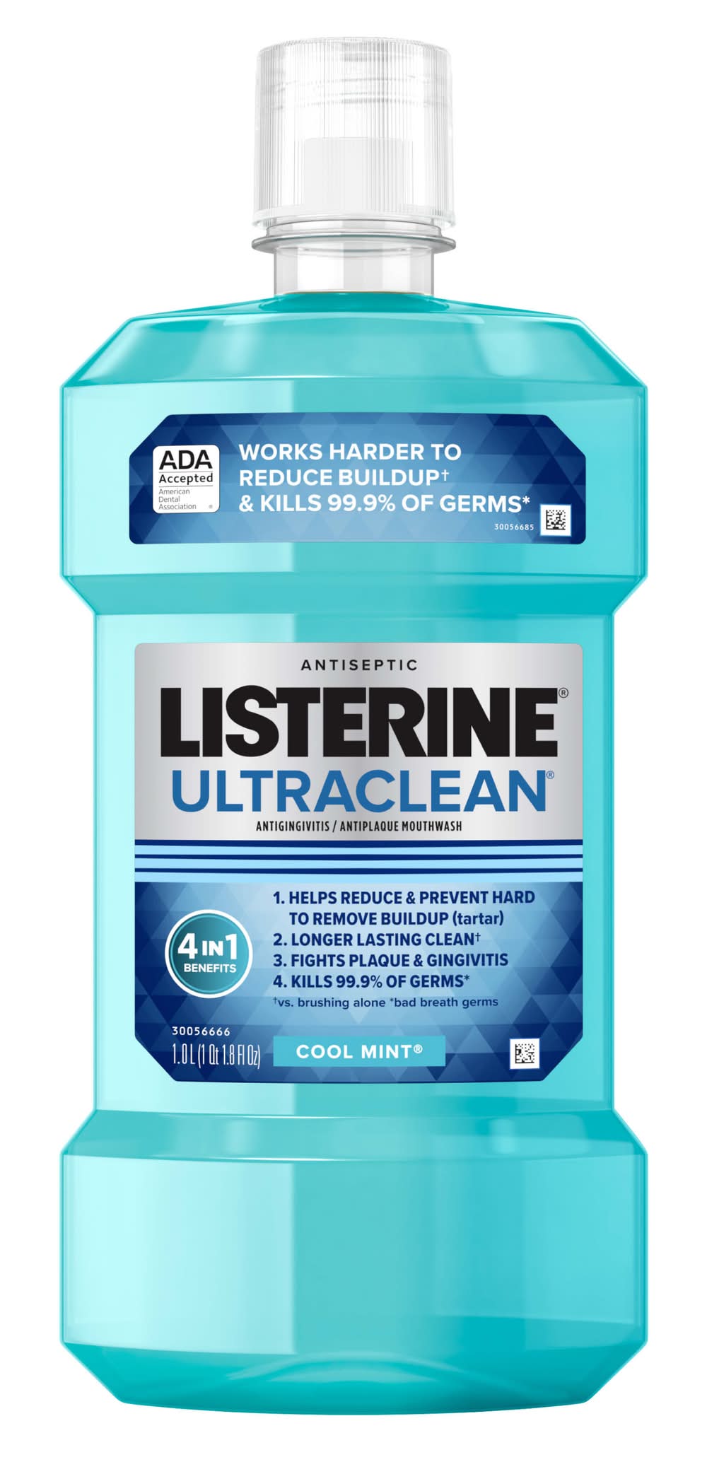 Listerine Ultra Clean Cool Mint Tartar Antiseptic Mouthwash (1 L)