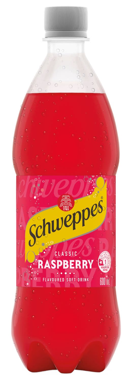 Schweppes Classic Soda, Raspberry (600mL)