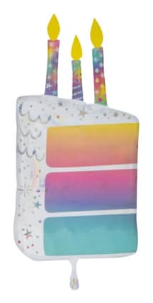 INFLATED Anagram® Supershape® Cake Slice Decorative Balloon 28in