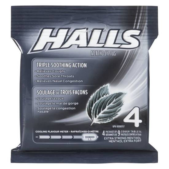 Halls Mento-Lyptus, Extra Strong Menthol 4-pack (4 ea)