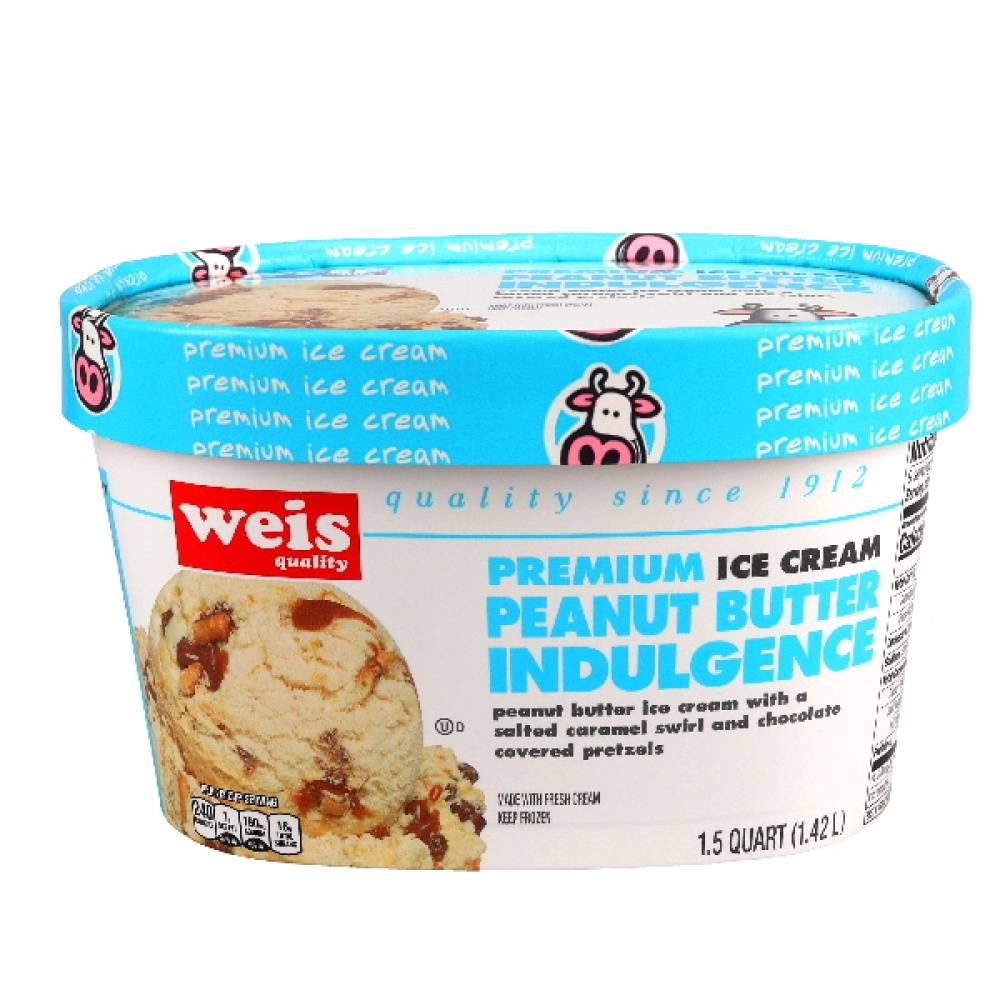 Weis Ice Cream Peanut Butter Indulgence (salted caramel swirl-chocolate)
