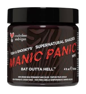 Manic Panic Super Naturals Bat Outta Hell Temporary Hair Color, Brown (4 fl oz)