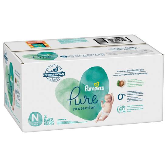 Pampers Pure Protection Newborn Diapers ( 76 ct )