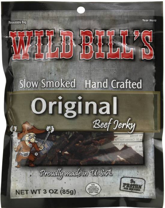 Wild Billl's Hickory Smoked Beef Jerky (3oz pouch)