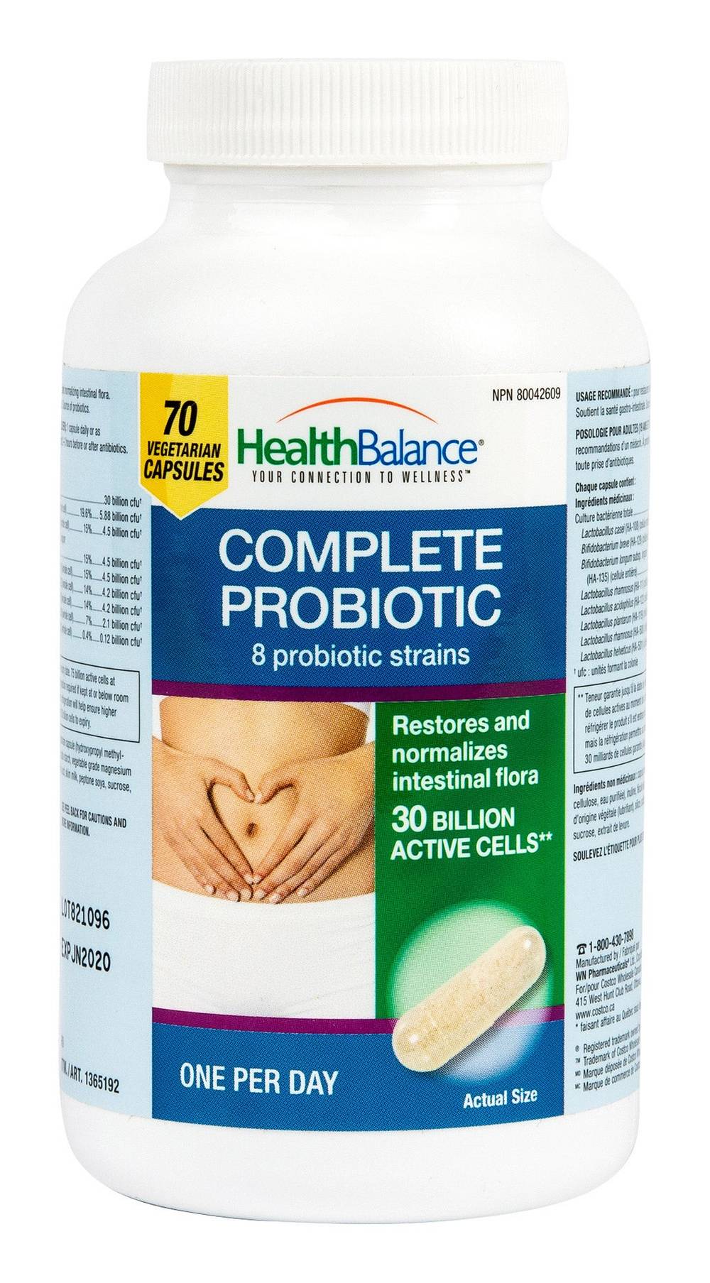 Santé Équilibrée - Probiotique Complet 70 Capsules / Health Balance Complete Probiotic 70 Capsules