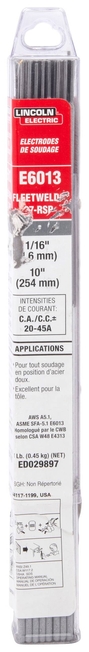 Lincoln Electric 1/16-in Stick electrode All position 1 lb | ED029897