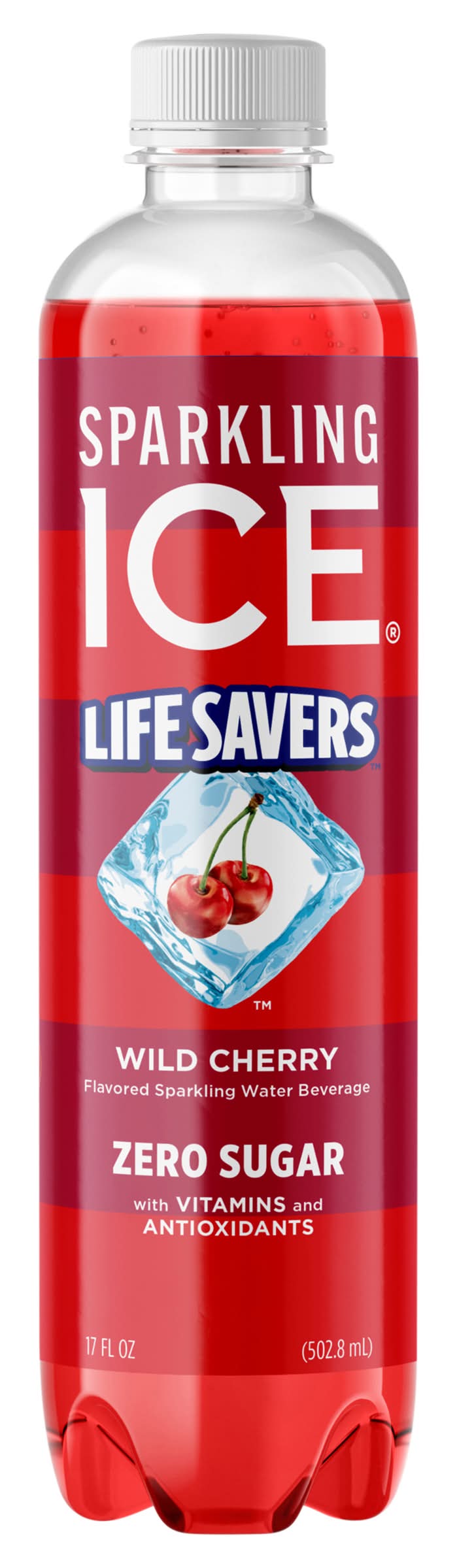 Sparkling Ice Life Savers Zero Sugar Sparkling Water, Wild Cherry (17 fl oz)
