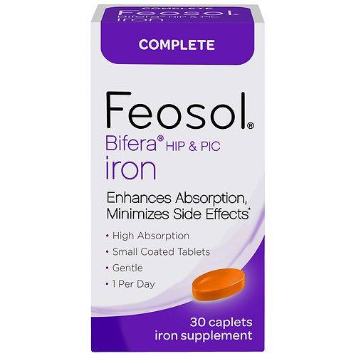 Feosol Complete Iron Supplement Caplets, Bifera Iron for High Absorption - 30.0 ea