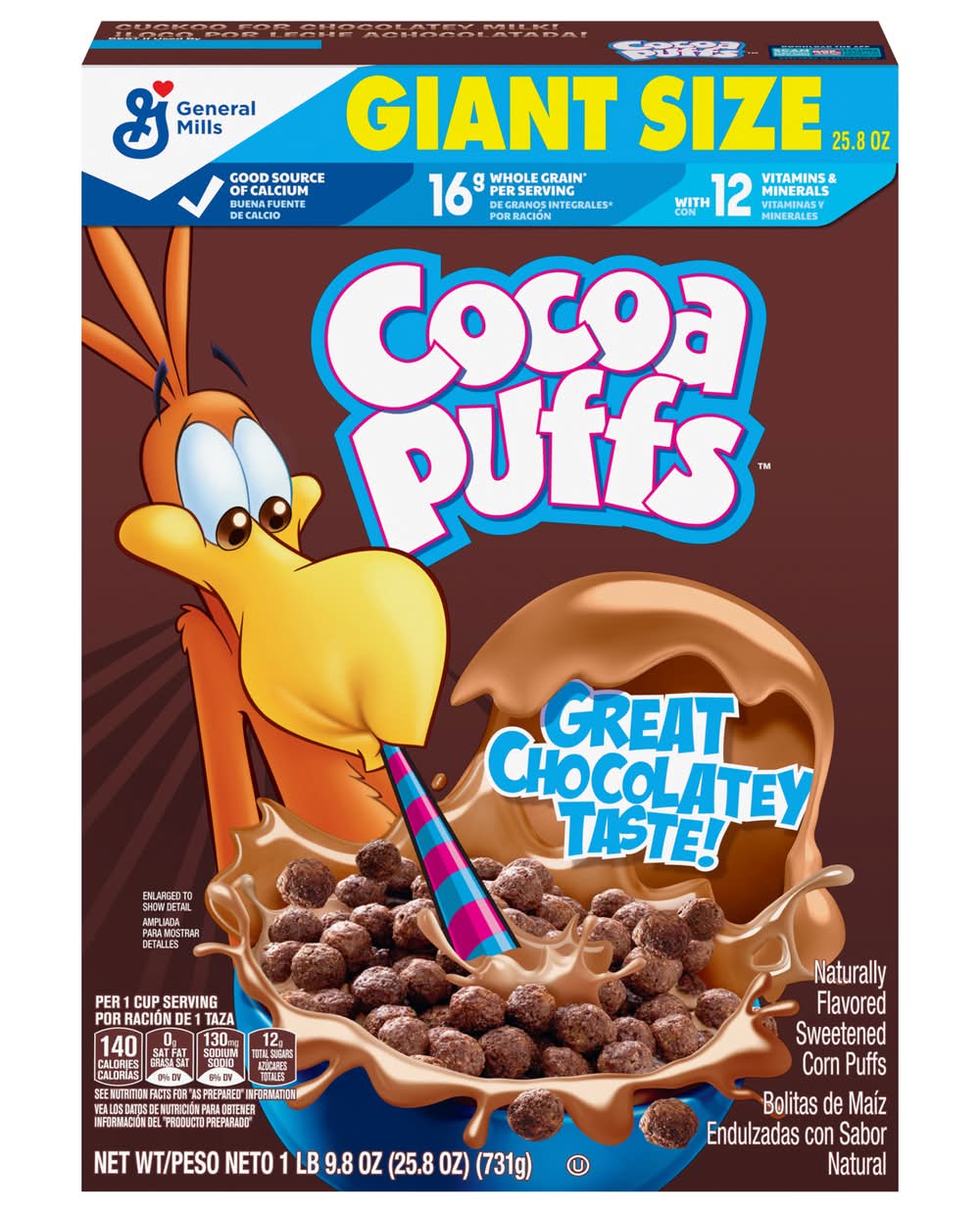 Cocoa Puffs Giant Size Frosted Chocolatey Corn Puffs (25.8 oz)