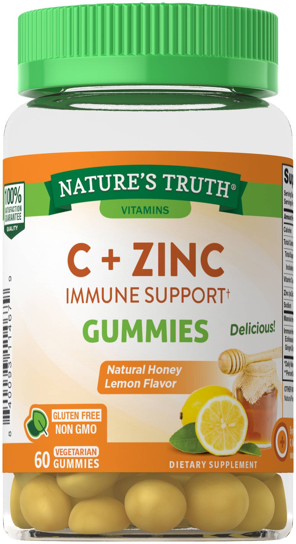 Nature's Truth Natural Honey Lemon Vitamin C Gummies
