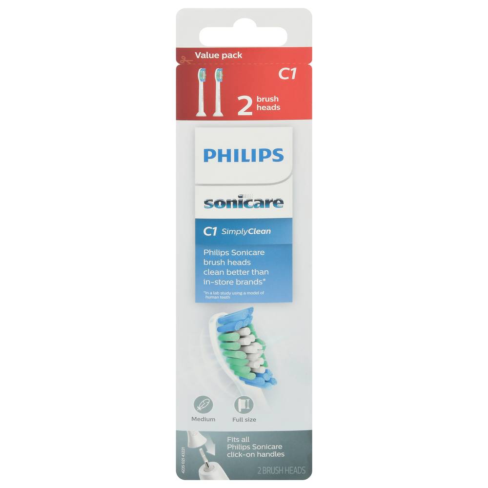 Philips Sonicare C1 Simply Clean Brush Heads Value pack (2 brush heads)