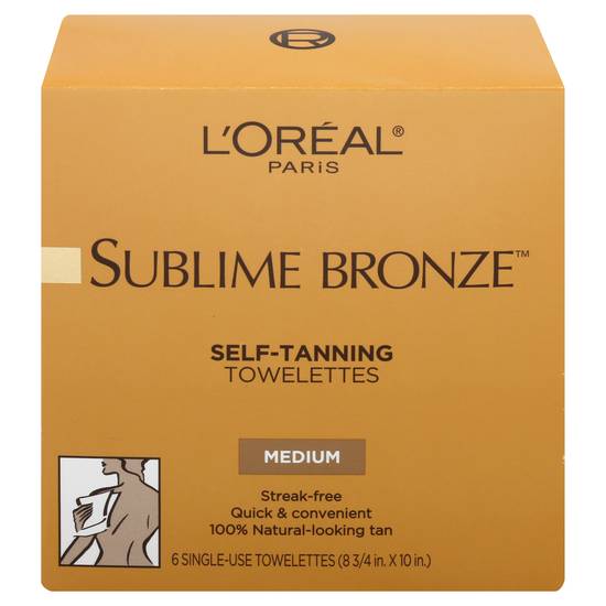 L'oréal Paris Sublime Bronze Medium Self-Tanning Towelettes (6 ct)
