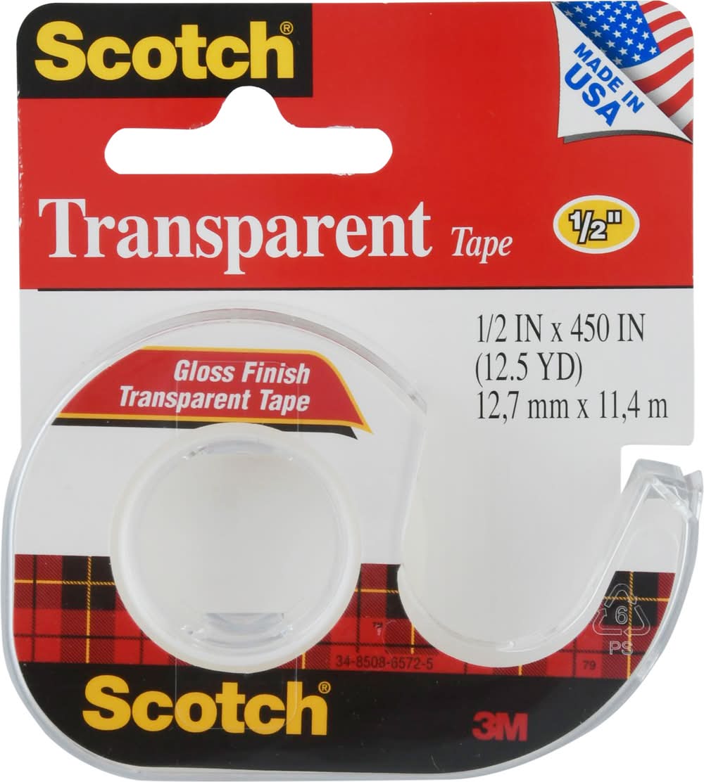 Scotch Gloss Finish Transparent Tape (0.8 oz)