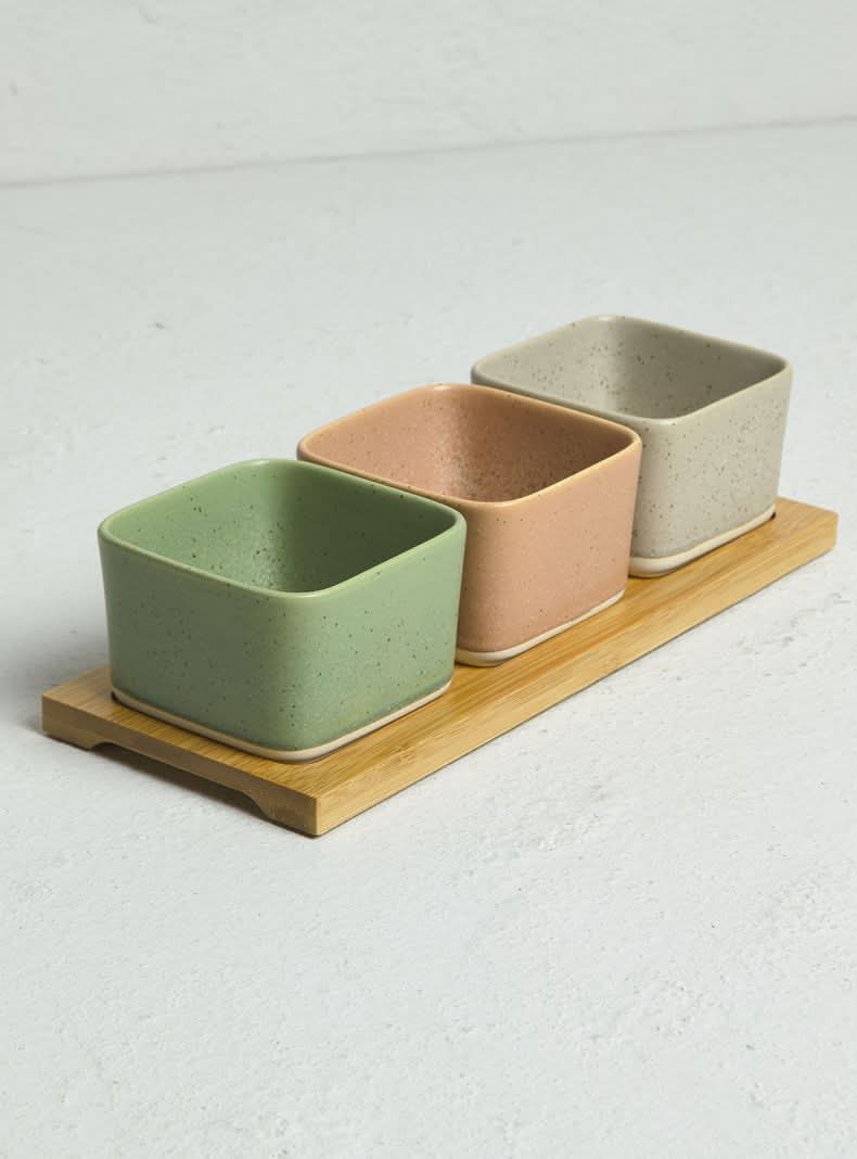 Attimo Set cocktail 4 piezas cuadrado pastel (1 u)