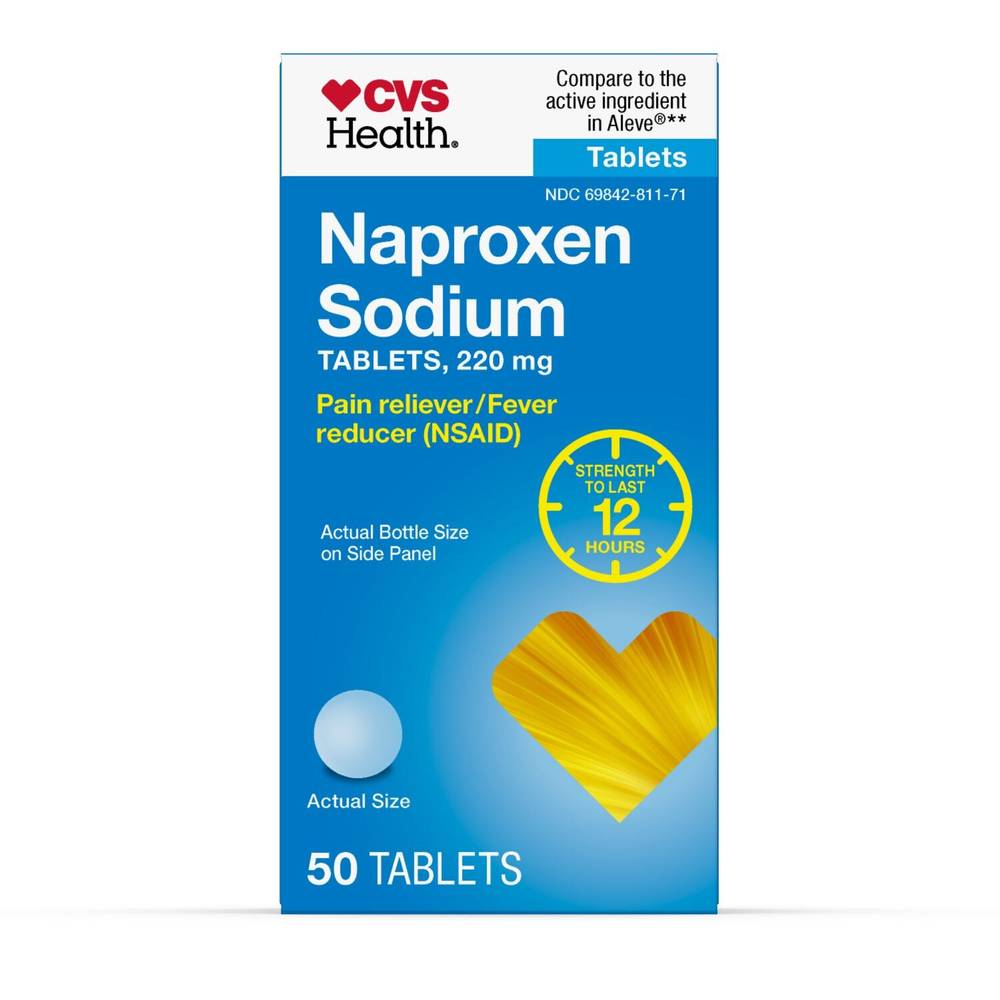 Cvs Health Naproxen Sodium 220 Mg Tablets, 50 Ct