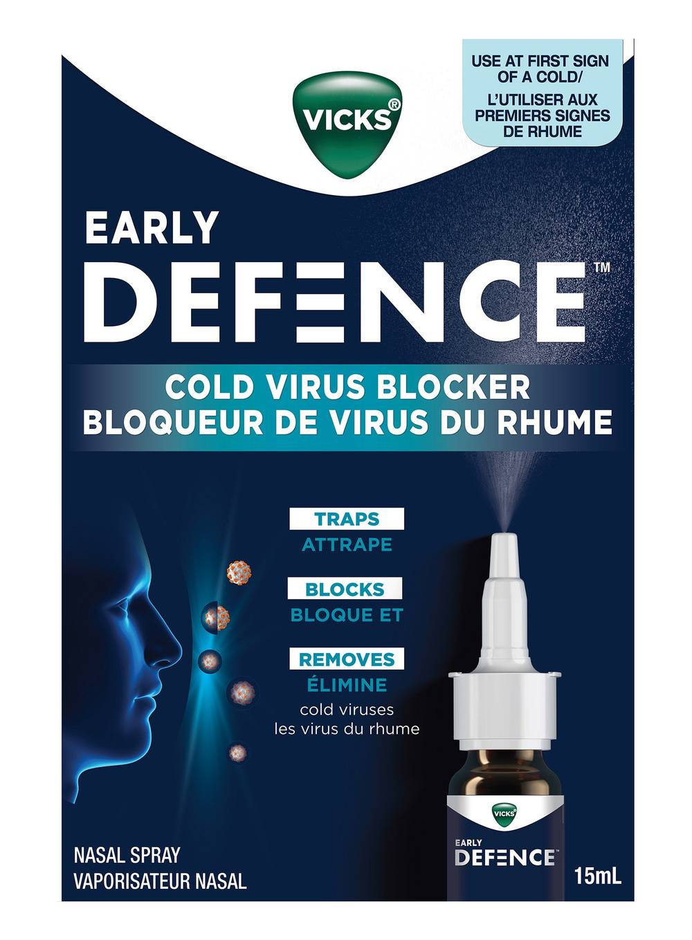 Vicks Early Defence - Vaporisateur Nasal, 2 X 15 Ml / Vicks Early Defence Nasal Spray, 2 X 15 Ml Nasal Sprays