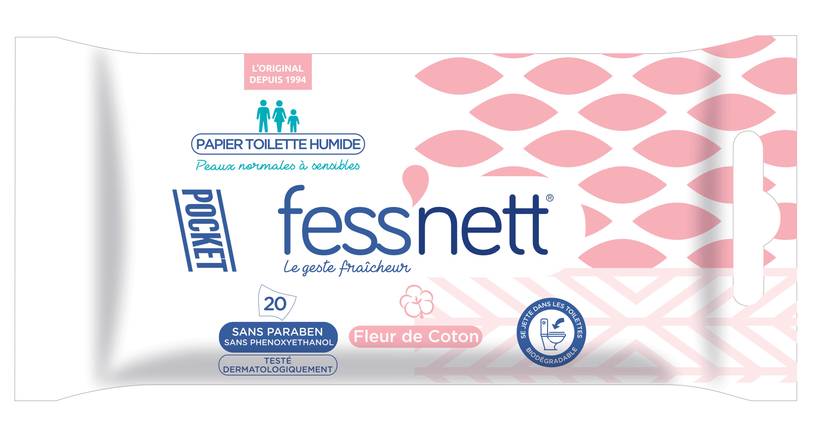 Fess'nett - Papier toilette humide fleur de coton