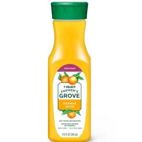 7 Select Farmers Grove Orange Juice - Pulp 11.5oz