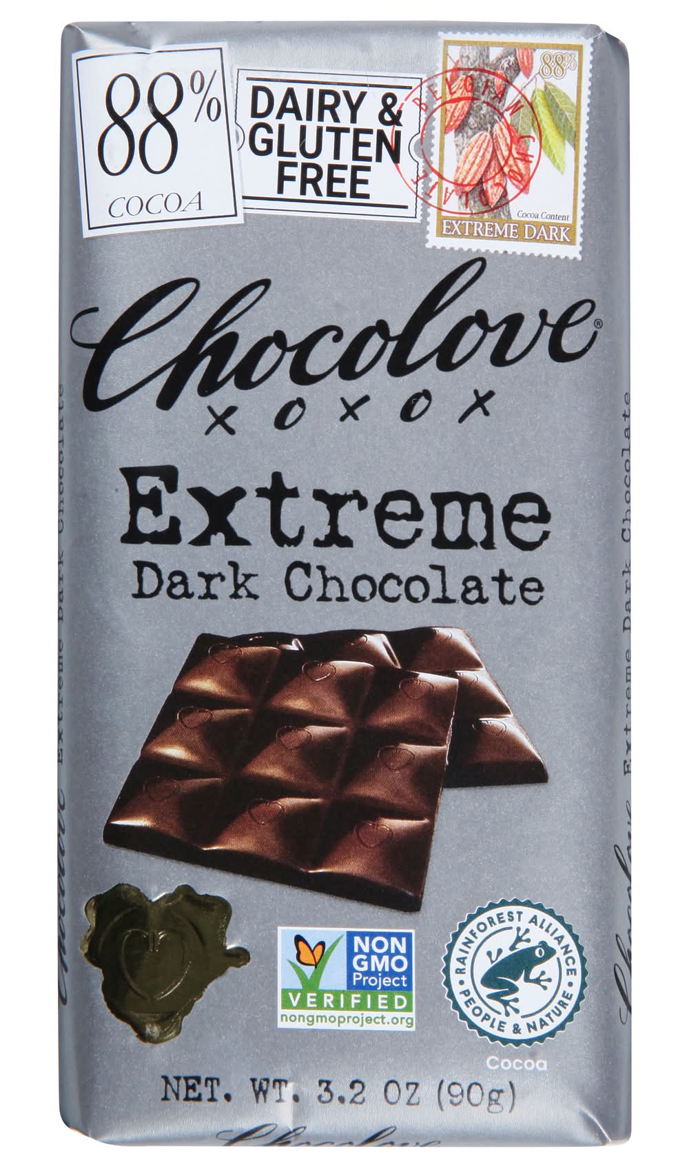 Chocolove 88% Cocoa Extreme Chocolate, Dark Chocolate (3.2 oz)