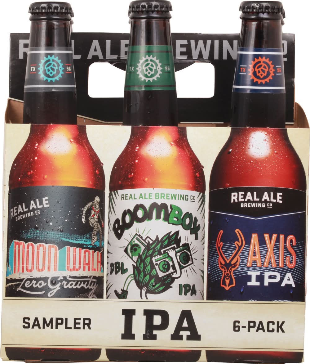 Real Ale Brewing Co. Domestic Sampler Ipa Beer (6 x 12 fl oz)