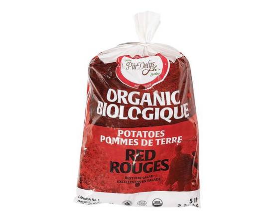 Pur Delys · Pommes de terre rouges biologiques (473 mL) - Organic red potatoes (2.25 kg)