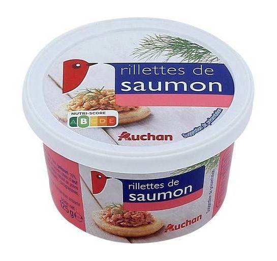 Rillettes de saumon - auchan - 125g