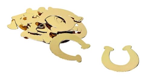 2" Gold Horseshoe Confetti, 20Ct. By Celebrate It