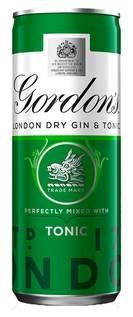 Gordon's London Dry Gin with Tonic 250ml Ready to Drink Premix Can