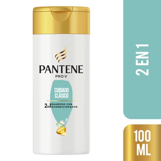 Pantene shampoo 2 en 1 cuidado clásico (100 ml)