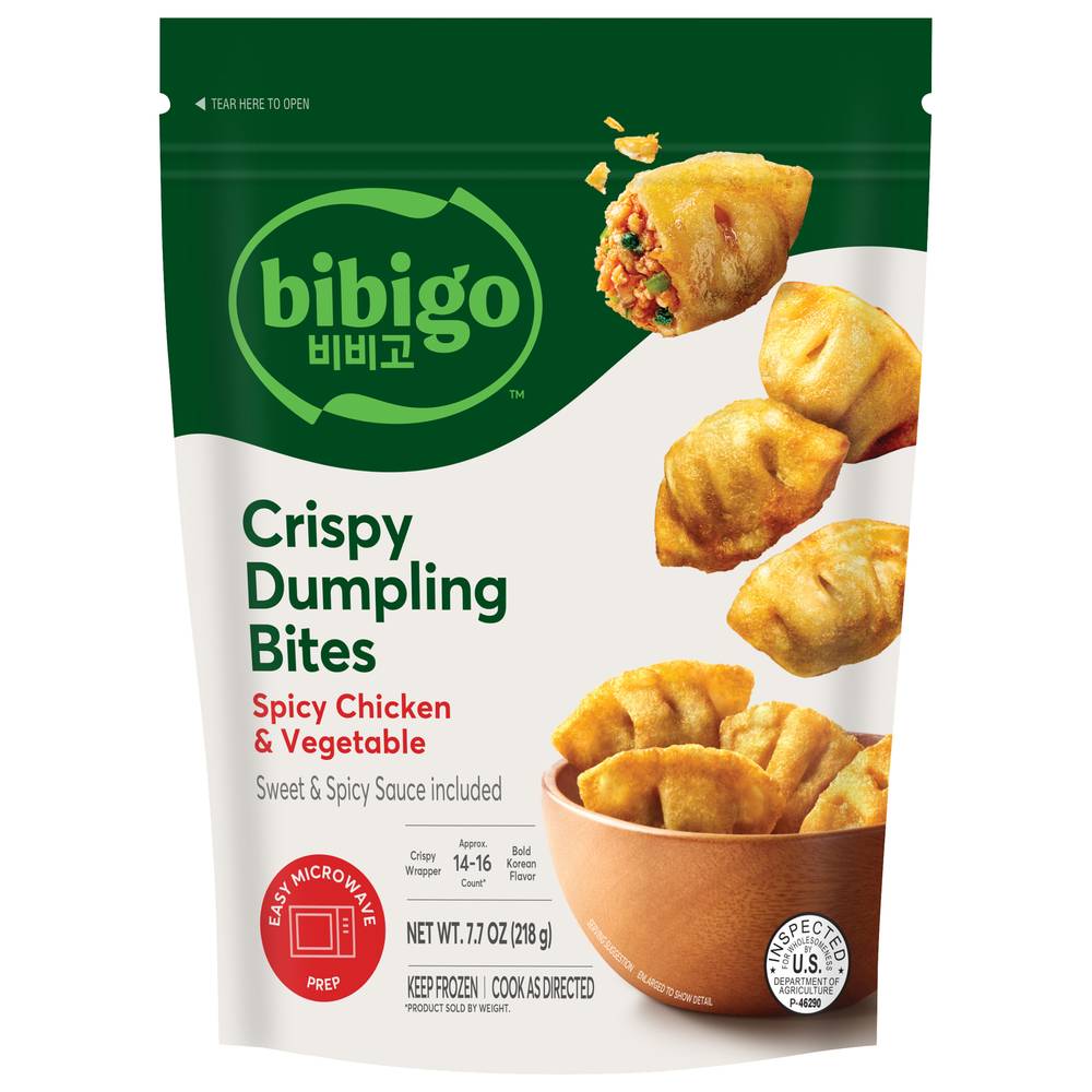 Bibigo Crispy Spicy Chicken & Vegetable Dumplings With Sauce