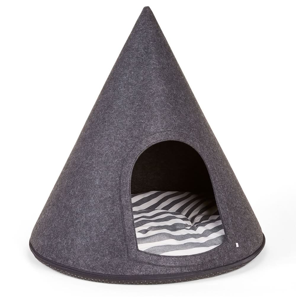 Bailey & Bella Felt Chalet Bed Grey, 28 in