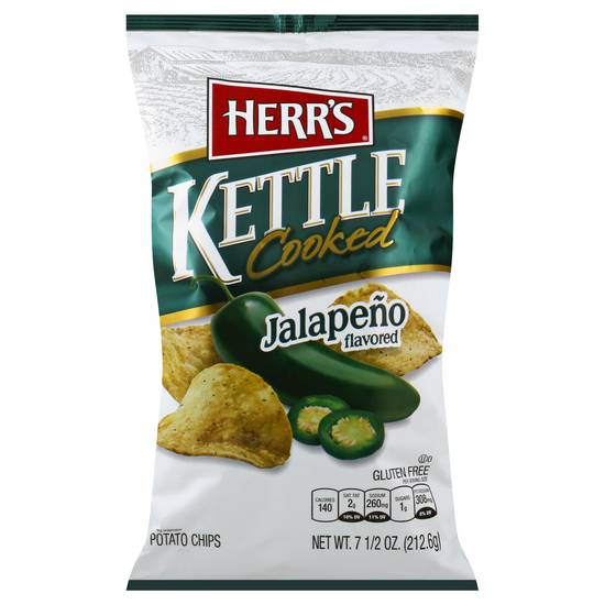 Herr's Jalapeno Flavored Kettle Cooked Potato Chips (8 oz)