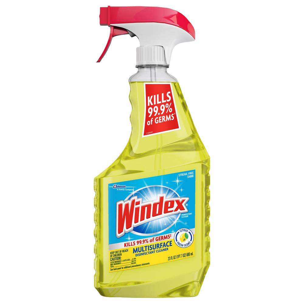 Windex Multisurface Disinfectant Cleaner, Citrus (23 fl oz)