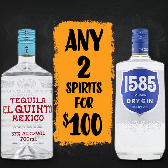 Any 2 Spirits for $100