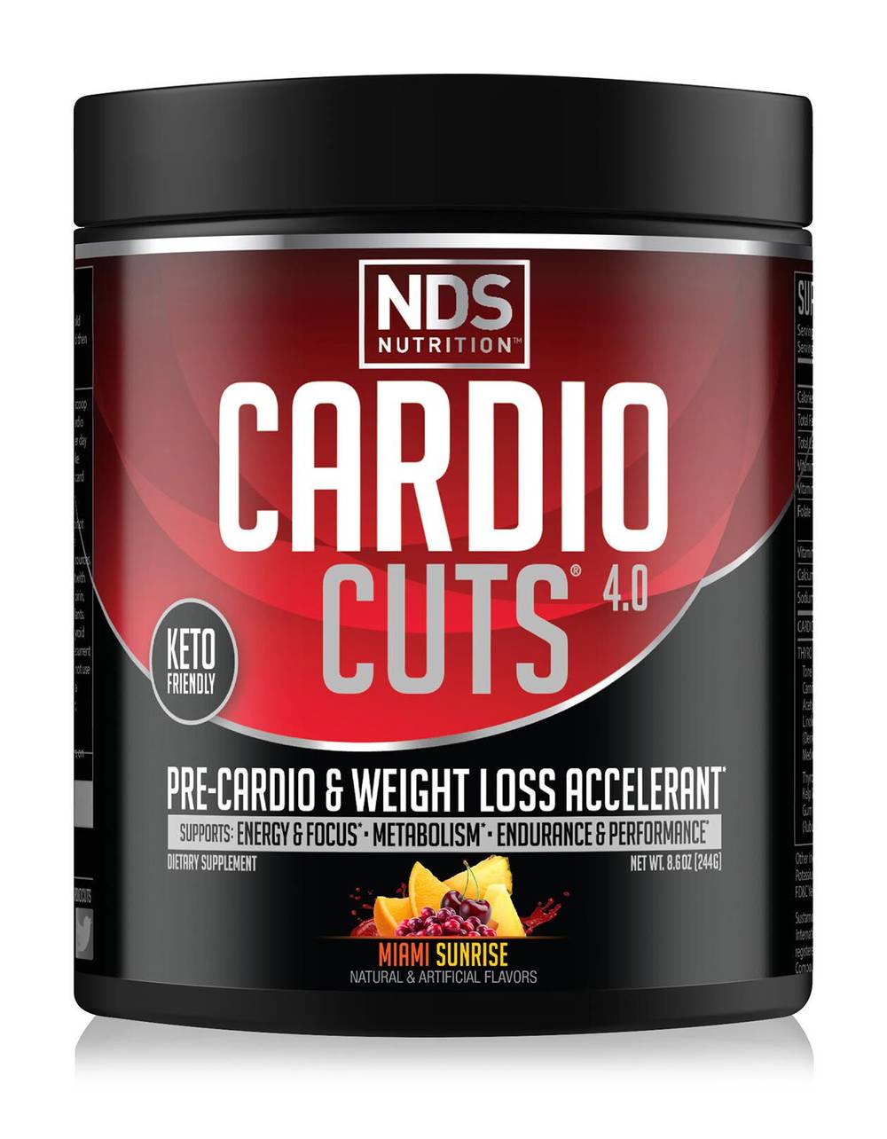 NDS Nutrition Cardio Cuts 4.0 Pre Workout Supplement, Bombsicle Explosion (8.6 oz)