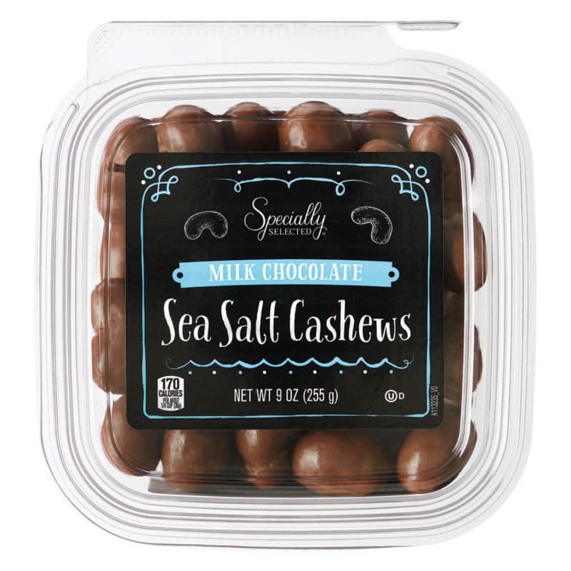 Specially Selected Milk Chocolate Cashews Candies, Sea Salt Cashews (9 oz)