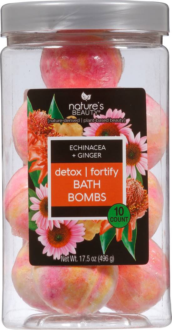 Nature's Beauty Echinacea + Ginger Bath Bombs (10 ct)