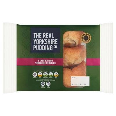 The Real Yorkshire Pudding Co. Sage & Onion Puddings (6 pack)