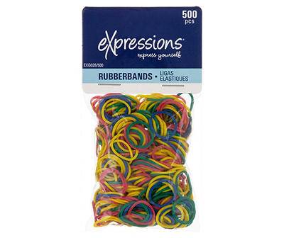 Expressions Bright Rubberbands, Multicolor (500 ct)