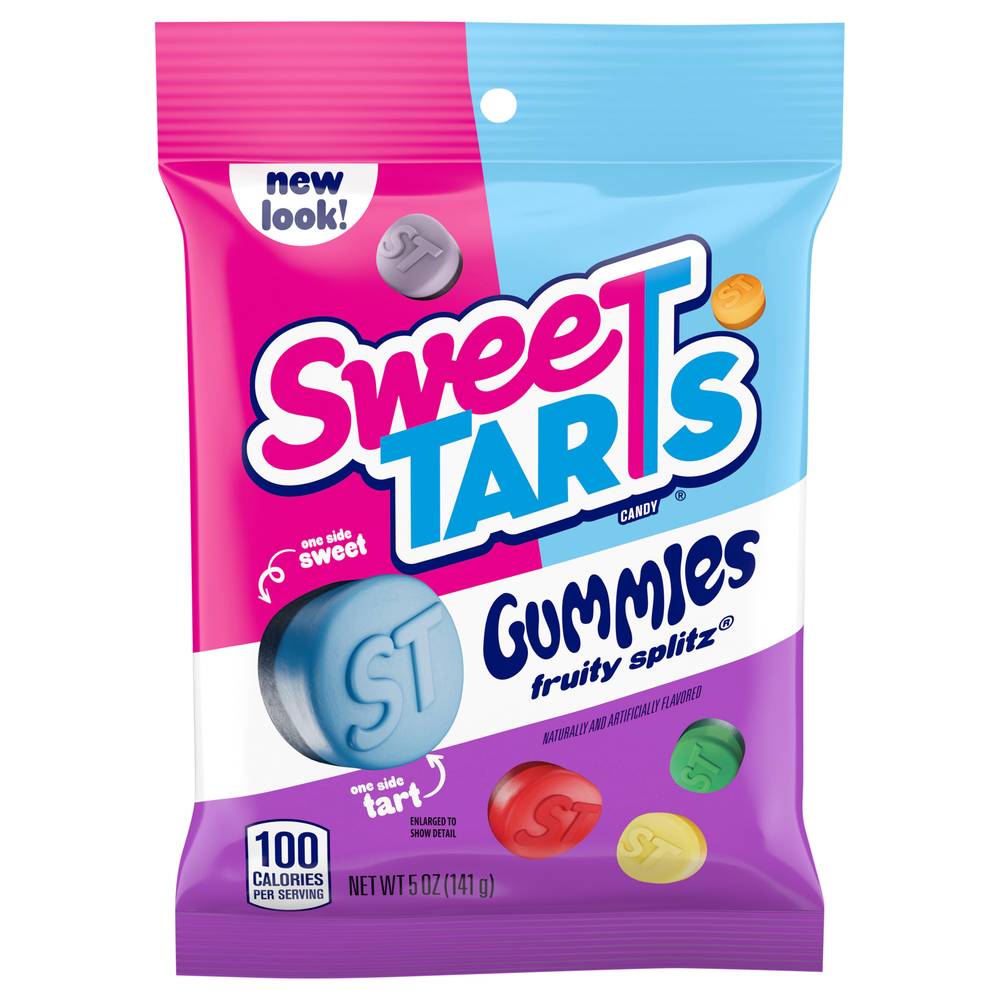 SweeTARTS New Fruity Splitz Gummies Candy (5 oz)