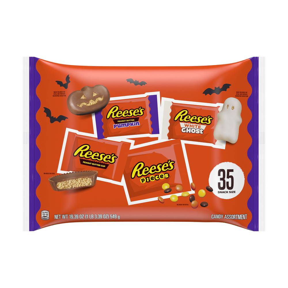 Reese's Assorted Peanut Butter Halloween Candy (19.39 oz, 35 ct)