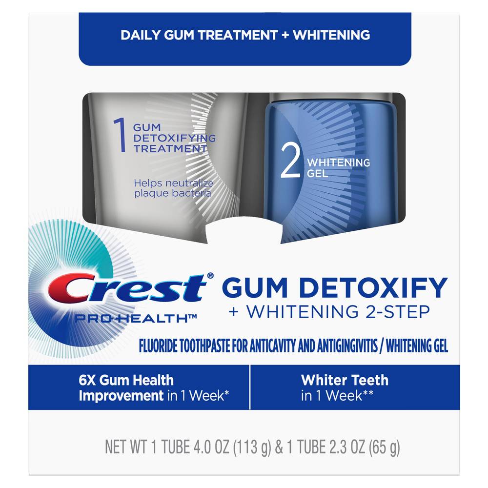 Crest Pro-Health Gum Detoxify + Whitening Two- Step Toothpaste