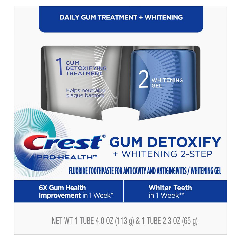 CREST Pro-Health Gum Detoxify + Whitening Two- Step Toothpaste