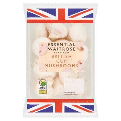 Essential Waitrose & Partners Cup Mushrooms